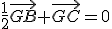 \frac{1}{2}\vec{GB}+\vec{GC}=0